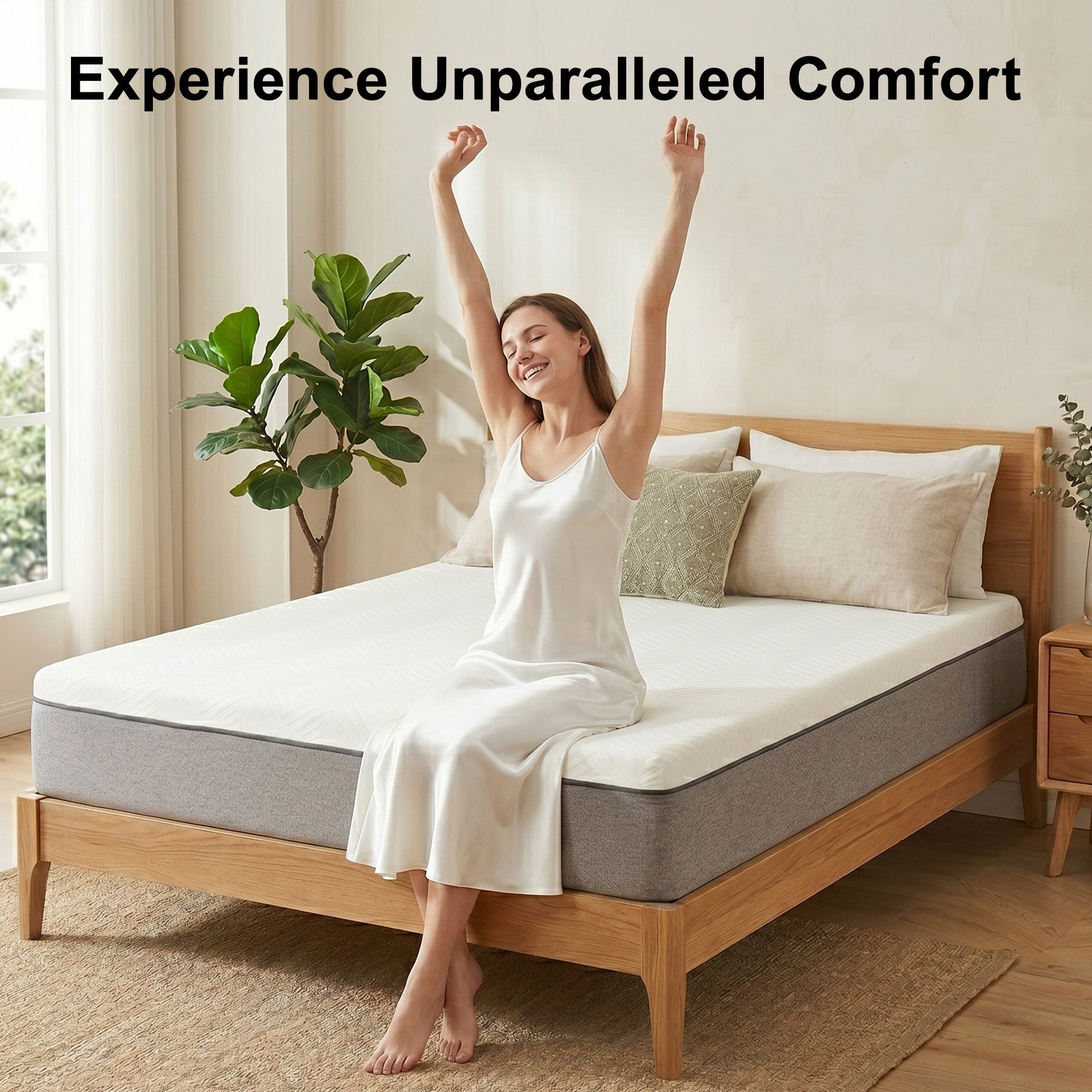 Full Mattress, 8 Inch Full Size Memory Foam Bed Mattress in a Box with Washable Removable Cover, Soft and Comfortable, Pressure Relief, Medium Firm