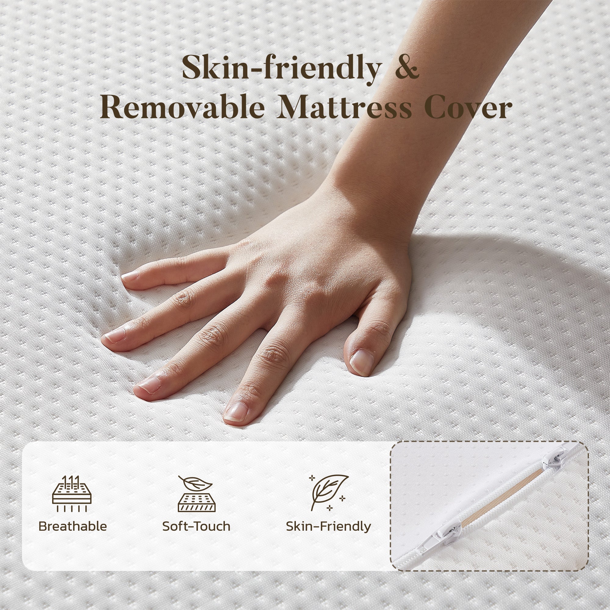 Dwynd 6 Inch Full Size Mattress in a Box, Memory Foam Mattress for Breathability & Pressure Relief, Ideal for Guest Room, Dormitory, Bunk Bed