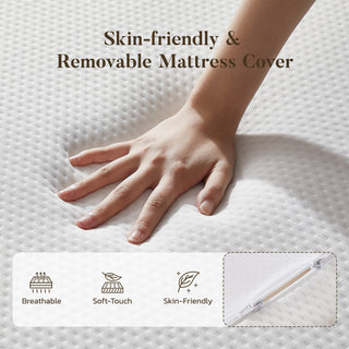 Dwynd 6 Inch Full Size Mattress in a Box, Memory Foam Mattress for Breathability & Pressure Relief, Ideal for Guest Room, Dormitory, Bunk Bed